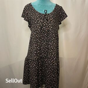 SO Black Floral Mini Dress